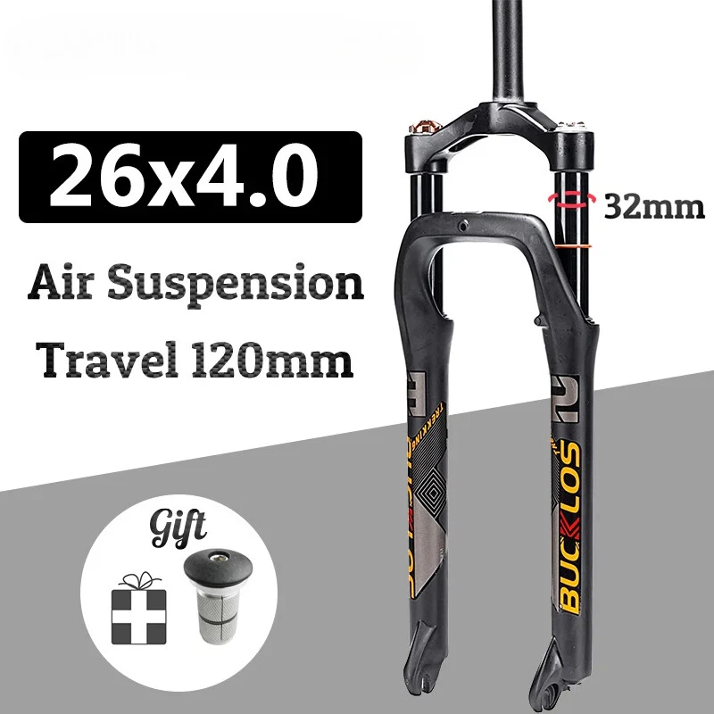 Snow Bike Fat Fork 26*4.0 Tire Mountain Bike Font Suspension Coil/Air Fork - Image 1 of 4