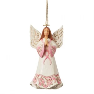Jim Shore ANNUAL ROSE PINK ANGEL PRAYING HANDS ORNAMENT 6015509 BRAND NEW - Picture 1 of 4