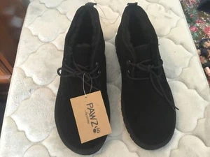 Men's PAWZ FUR LINED SUEDE SHOES SIZE 12 - Picture 1 of 5