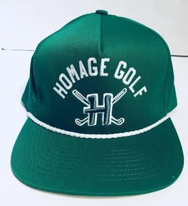 Homage Golf Cap Hat Adjustable- MADE IN THE USA- Green - Picture 1 of 3