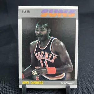 Mike Sanders Rookie 1987-88 Fleer #96 Phoenix Suns NBA Basketball Card (1A60) - Foto 1 di 3