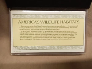 Álbum de portada de primer día de EE. UU. Americas Wildlife Habitats - 4 portadas - 1981 - Imagen 1 de 6