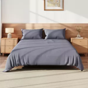 3/4Pcs Polyester Duvet Covers Complete Bedding Set W/Matching Sheet&Pillowcases - Picture 1 of 15