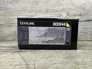 Genuine Lexmark High Yield 800H4 Yellow Toner for CX410 Sealed Box #N3-16 - Picture 1 of 6