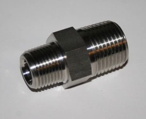 3/8 MNPT x 1/2 MNPT 316ss Male Adapter Reducer Fitting SHF 5404-08-06 - Picture 1 of 4