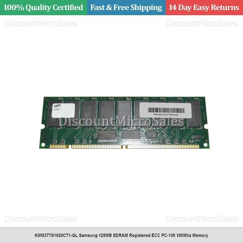 KMM377S1620CT1-GL Samsung 128MB SDRAM Registered ECC PC-100 100Mhz Memory - Image 1 of 1
