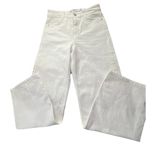 Zara Womens Jeans White Size 2 High Rise Denim Stretch Cotton Blend - Picture 1 of 11