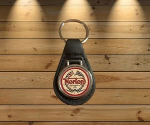 Norton Leather Key Fob.... Key Ring / Tag. Motorcycle.   - Bild 1 von 3