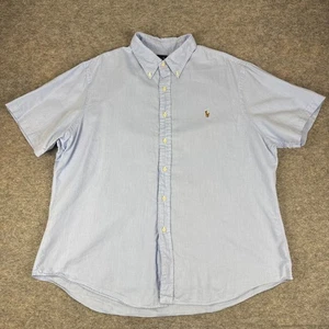 Ralph Lauren Slim Fit Chambray Oxford Button Down Shirt Blue Mens XXL 2XL - Picture 1 of 10