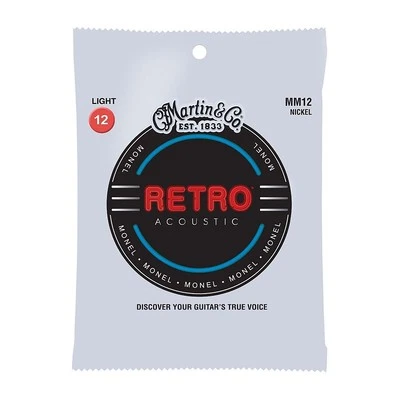 Martin Retro Acoustic Monel Wound Nickel/Copper Guitar Strings (.012 - .054)