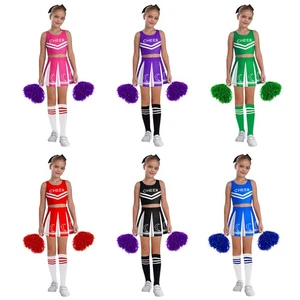 Kinder Mädchen Outfit Crop Top Set 2pcs Anzug Handblumen Brief Gedruckt Cosplay - Bild 1 von 48