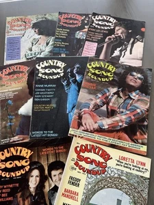 1975, Lot Of 8 Country Song Roundup Magazines - Picture 1 of 7