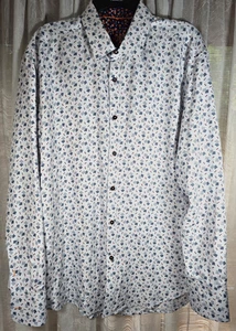 Sugar Mens Long Sleeve Dress Casual Shirt Colorful Lightweight Size XL - Picture 1 of 15