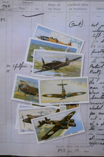 Aircraft of the Royal Air Force 1938 Cigarette Cards (Reprint 1990) Part Set