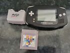 Gameboy Advance Black With 1 Game Wave Race   For Parts