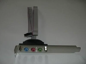 Audio Slotblech Line-In/Out/Mic - Stecker Rastermaß 2,0 mm - Afbeelding 1 van 1
