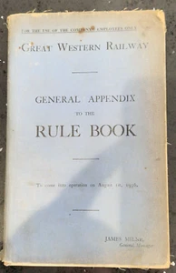 Great Western Railway General Appendix to the Rule Book 1936 - Picture 1 of 2