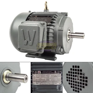 1 HP 3 Phase Electric Motor 1800 RPM 143T Frame TEFC 230/460V Premium Efficiency - Picture 1 of 8