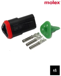 MOLEX ML-XT DT06-3S-KIT 3-Way PLUG FEMALE SOCKETS Connector Kit Deutsch - Imagen 1 de 1