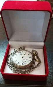 1895 WALTHAM TRAVELER 16s 49mm LEVER 7JEWELS Filigree STAR Case Chain SERVICED - Picture 1 of 12