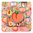100 Peach Cartoon Fruit Stickers Water Resistant for Phone Laptop Luggage-