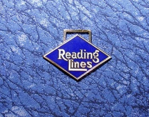 RARE COLOR Reading Lines Railroad Train Watch Fob - Picture 1 of 1