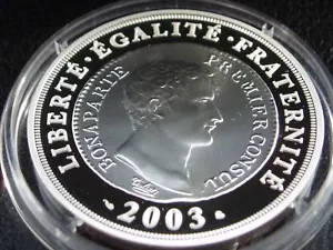 PROVA ARGENTO 2003 FRANCIA 1,5 EURO FRANCO GERMINALE NAPOLEONE I BONAPARTE + CACAO RARO - Foto 1 di 3