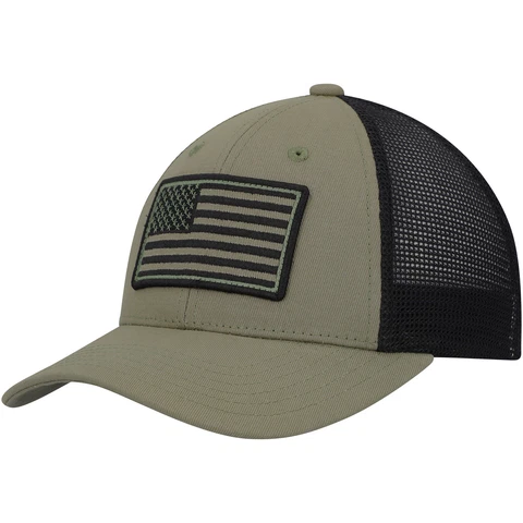 Men's JR Motorsports Official Team Apparel Olive/Black Tonal Flag Snapback Hat Cover