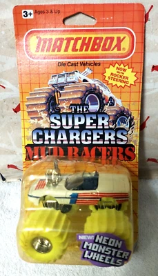 1986 MATCHBOX SUPER CHARGERS Mud Racers Грязевая Линейка Неоновые Колеса Monster SC11 Новые - Изображение 1 из 4