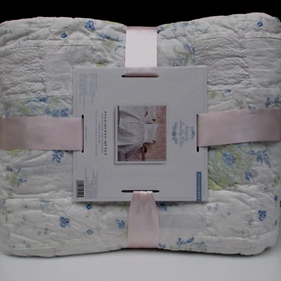 Simply Shabby Chic British Rose Blue Patchwork Ruffle Quilt - Full/Queen - Image 1 of 4