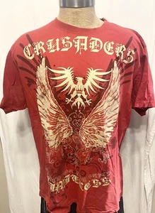 🔴    DELF TRADING IMPERIOUS Red T-Shirt Crusaders Men's Size 3XL 610 - Picture 1 of 11