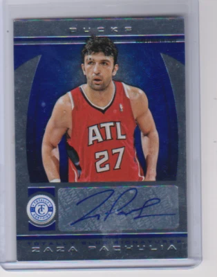 2013 2013-14 TOTALLY CERTIFIED ZAZA PACHULIA BLUE SIGNATURE 46/49 146 BUCKS - Image 1 of 2