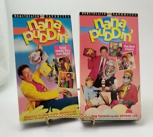 2-Nana Puddin' #1 God Made You Just Right #3 The Best Choice VHS VCR Dennis Lee - Picture 1 of 6