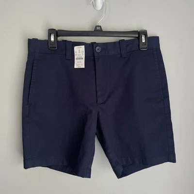 NUEVOS Pantalones Cortos J Crew Para Hombre Talla 30 Azul 7 Pulgadas Entrepierna Frente Plano Chino Precio de venta sugerido por el fabricante 69,50 USD Foto 1 de 4