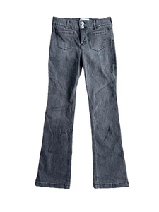 Girls Abercrombie Kids Low Rise Boot Cut black Medium Wash Jean Size 15/16 - Picture 1 of 4