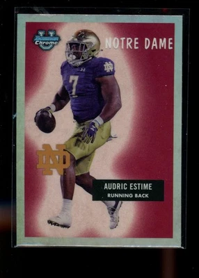 2023 Bowman University Chrome #55BF-24 Audric Estime 1955 Bowman Football - Image 1 of 2