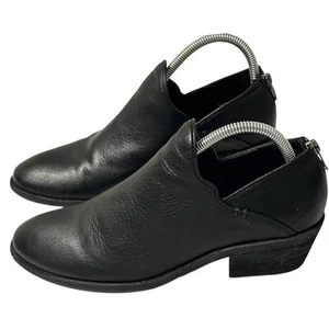 FRYE Carson Shootie Women's 8.5 M Black Leather Ankle Booties Block Heel Shoes - Picture 1 of 13