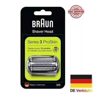 Braun Scherkopfkassette 32S Series 3 Kombipack 3040s,3030s,3050cc,395ccRTHERHGDR - Bild 1 von 3