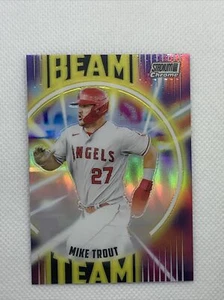 2022 Topps Stadium Club Chrome Mike Trout BEAM TEAM REFRACTOR #BT-6 Angels - Bild 1 von 3