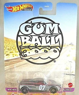 2020 Hot Wheels Premium шарик жевательной резинки 3000 PAGANI HUAYRA серый с настоящими гонщиками черный 10Sp - Изображение 1 из 4