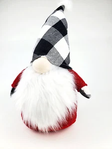 Balsam & Fir GNOME 16.5” Buffalo Checked Black & White, Red Christmas Holiday - Picture 1 of 23