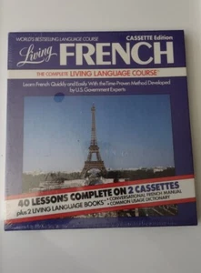 Living French Complete Language Course Cassette Edition Vintage 1985 NEW/SEALED - Bild 1 von 5