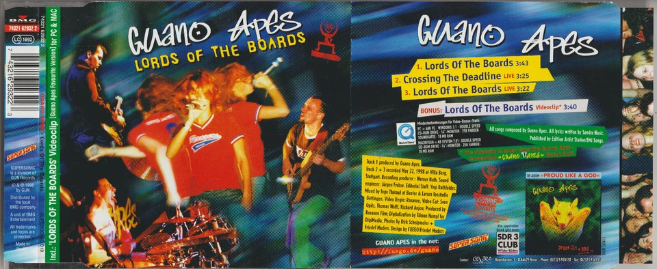 Guano Apes - Lords of the boards (incl. live/video, 1998) [3 Track Maxi-CD] - Bild 1 von 1