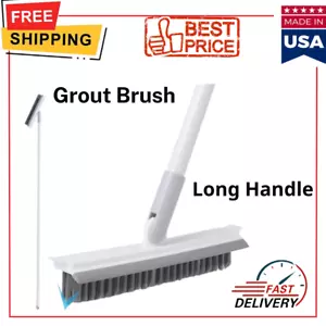 Grout Brush with Long Handle - Tile Floor & Shower Scrubber for Cleaning - Picture 1 of 7