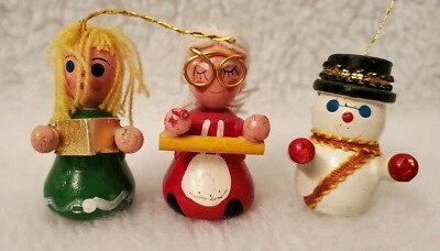 Juego de 3 adornos muñeco de nieve villancico de Navidad Foto 1 de 4