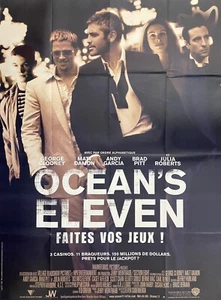 OCEANS ELEVEN ORIGINAL FRENCH MOVIE POSTER 63" X 47" (FOLDED) NEW CLOONEY, PITT - Picture 1 of 1