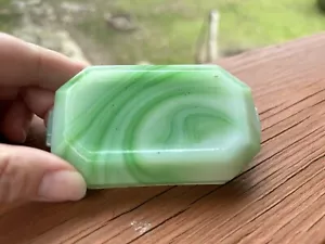 Akro Achat | Tab ASCHENBECHER Schlacke Glas Aschenschale Aventurin grün - Bild 1 von 4