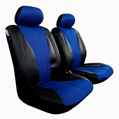 Fundas de asiento de malla de cuero sintético negro azul para Chrysler Crossfire 2004-2008 Foto 1 de 4