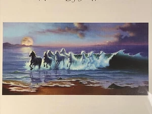 Night Moves Galloping Horse Moon Cross Stitch Chart Heaven & Earth Designs New - Picture 1 of 6
