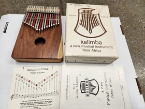 Vintage Hugh Tracey Treble Kalimba - 17 note strumento musicale legno 1966 BELLO - Foto 1 di 15